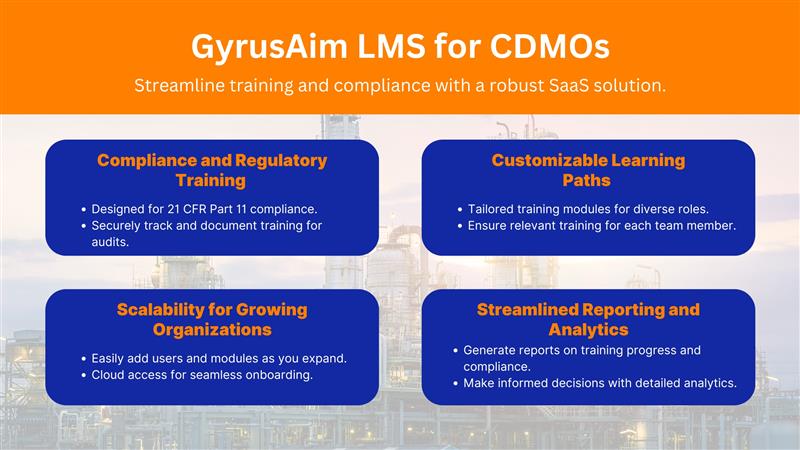 GyrusAim LMS Solution: CDMO learning management system GyrusAim LMS Solution: CDMO learning management system